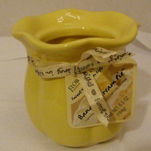 Florasense Ceramic Yellow Candle Holders Set of Two (2) New Old Stock